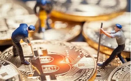 A focused miner diligently monitoring the performance of a GPU mining rig, emphasizing the hands-on management required for optimal operation.