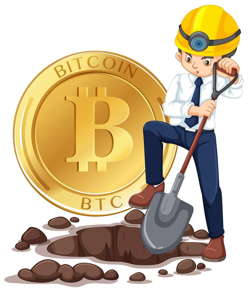 Illustration of two miners, one old and inefficient, the other modern and efficient, highlighting energy consumption metrics.