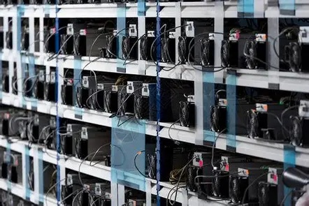 An overview of a secure mining farm, highlighting the infrastructure that supports efficient and protected crypto mining